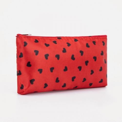 Косметичка на молнии красный 573303