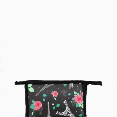 Косметичка на молнии с рисунком, чёрная 577677