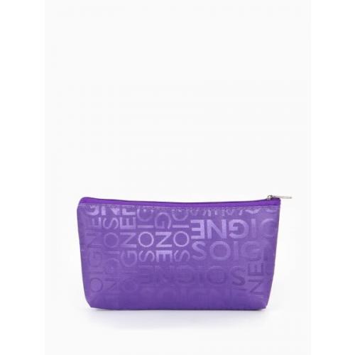 Косметичка-пенал на молнии, маленькая, с буквами, фиолетовая 574668
