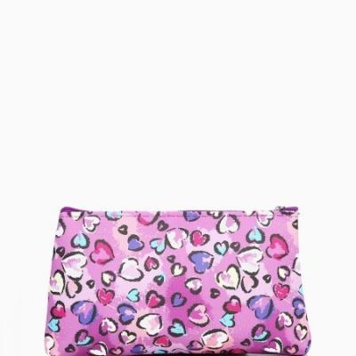 Косметичка-пенал на молнии розовая/разноцветная 577673