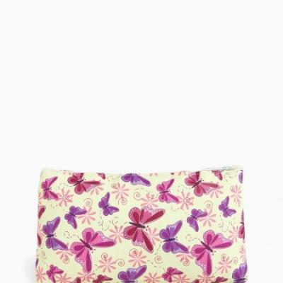 Косметичка-пенал на молнии жёлтая/разноцветная 574298