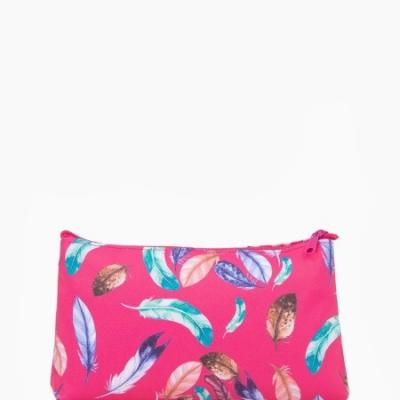 Косметичка-пенал на молниималиновая/разноцветная 574600