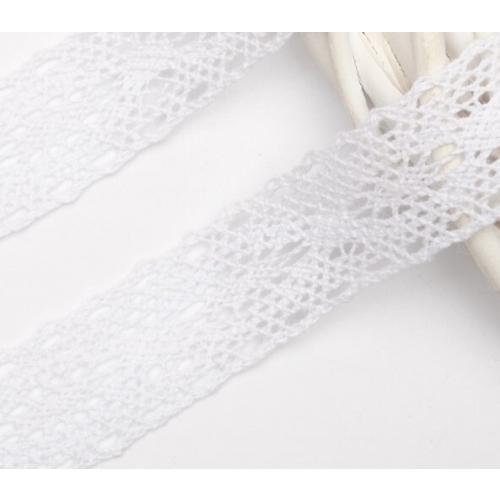 Кружево хлопковое 2.5 см*10 ярд Белый 172185