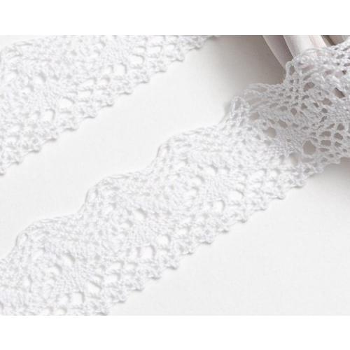 Кружево хлопковое 2.5 см*5 ярд Белый 172187