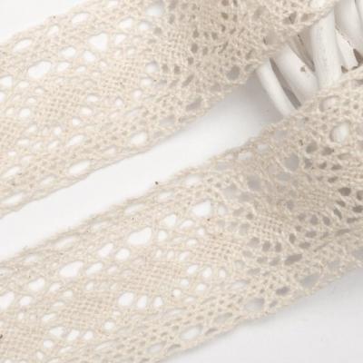 Кружево хлопковое 3.5 см*5 ярд Бежевый 172191