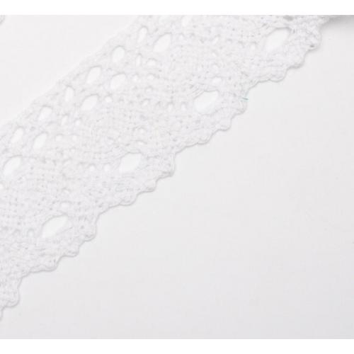 Кружево хлопковое 4 см*5 ярд Белый 172193