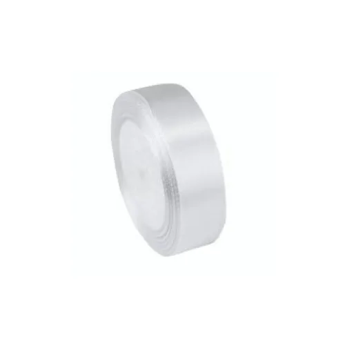 Лента атласная сатин 0.6 см*25 Y Белый 06/01