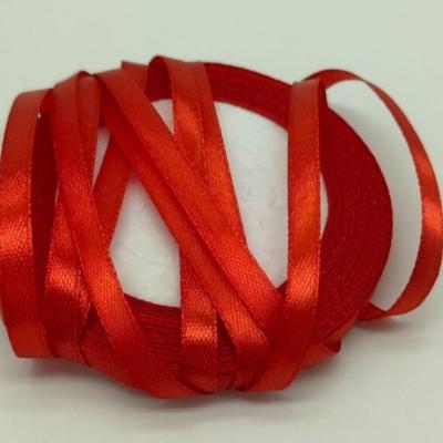Лента атласная сатин 0.6 см*25 Y Красный 50192