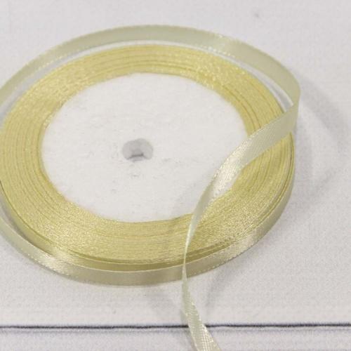 Лента атласная сатин 0.6 см*25 Y Кремовый 562-6/50