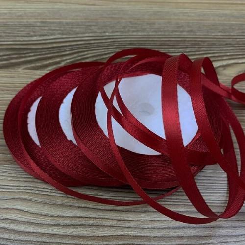 Лента атласная сатин 0.6 см*25 Y Пурпурный F014-06/33