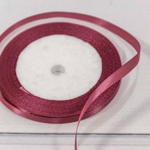 Лента атласная сатин 0.6 см*25 Y Серовато-пурпурно-красный 562-6/127