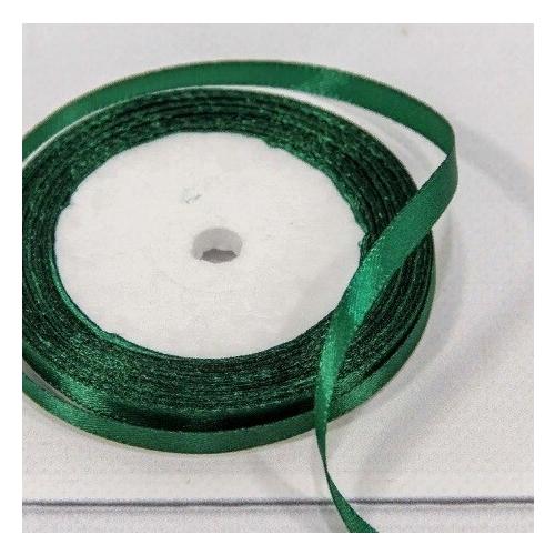 Лента атласная сатин 0.6 см*25 Y Темно-зеленый 562-6/56