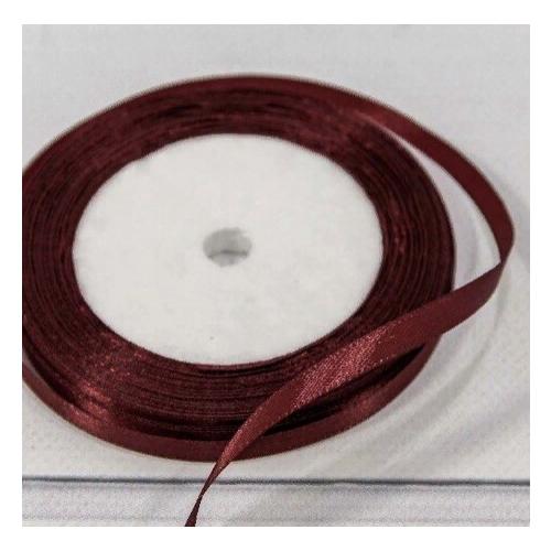 Лента атласная сатин 0.6 см*25 Y Темный красно-коричневый 562-6/124