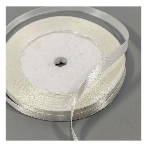 Лента атласная сатин 0.6 см*25 Y Теплый белый 562-6/42