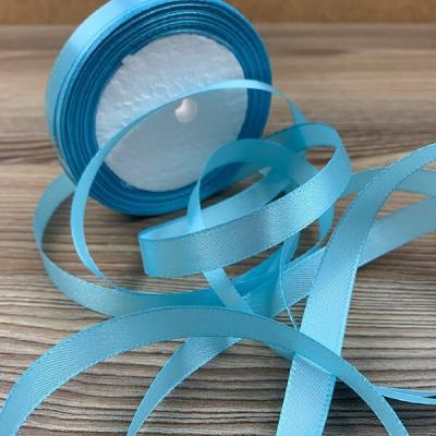 Лента атласная сатин 1.2 см*25 Y Голубой 12/11