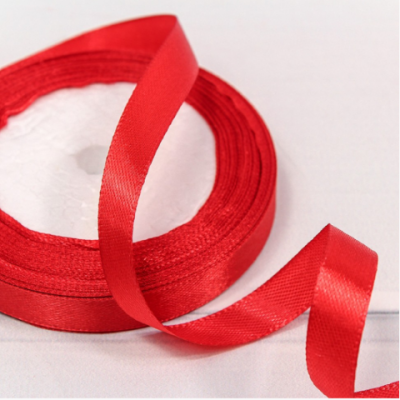 Лента атласная сатин 1.2 см*25 Y Красный 562-12/26