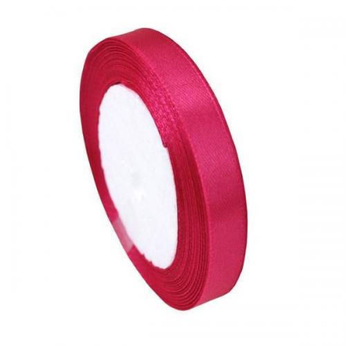 Лента атласная сатин 1.2 см*25 Y Малиновый 12/14