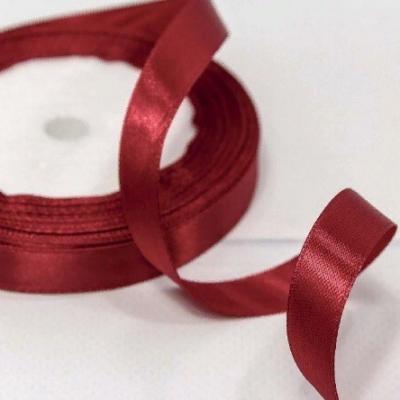 Лента атласная сатин 1.2 см*25 Y Пурпурно-красный 562-12/33