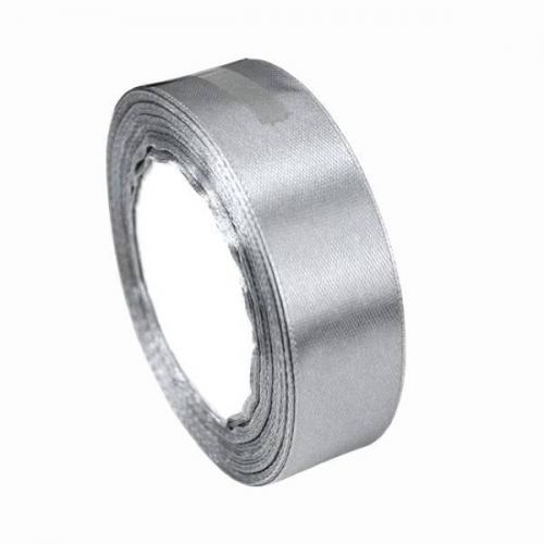 Лента атласная сатин 1.2 см*25 Y Серебро 12/59