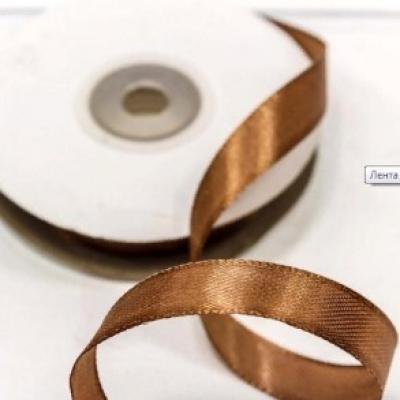 Лента атласная сатин 1.2 см*25 Y Шоколад 562-12/106