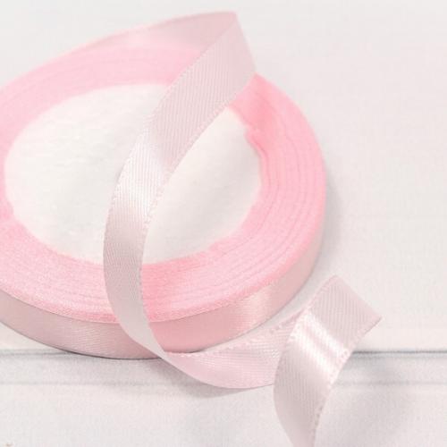 Лента атласная сатин 1.2 см*25 Y Светло-розовый 562-12/61