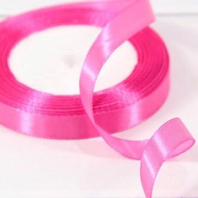 Лента атласная сатин 1.2 см*25 Y Темно-розовый 562-12/89