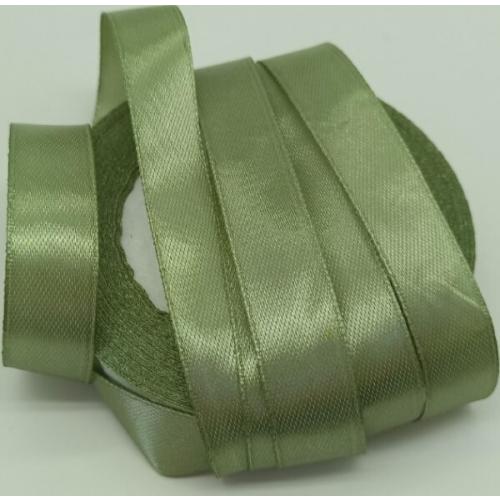 Лента атласная сатин 1.5 см*25 Y Зеленый мох 50189