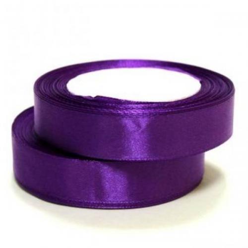 Лента атласная сатин 1.9 см*25 Y Фиолетовый 19/35