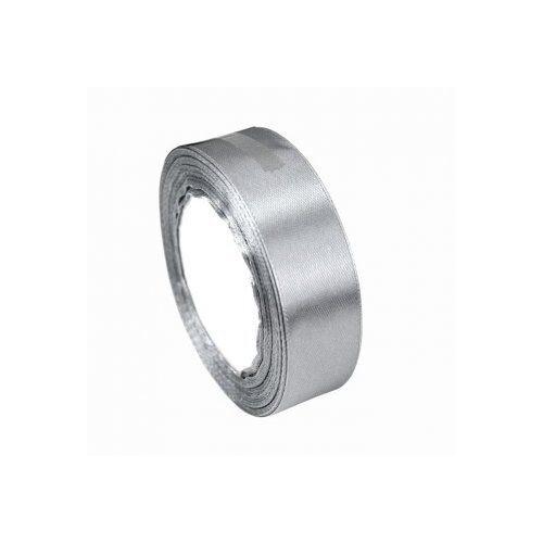 Лента атласная сатин 1.9 см*25 Y Серебряный 19/59