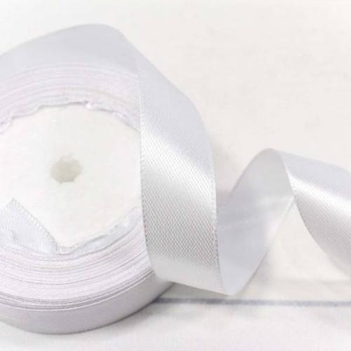 Лента атласная сатин 2 см*25 Y Белый 562-20/01