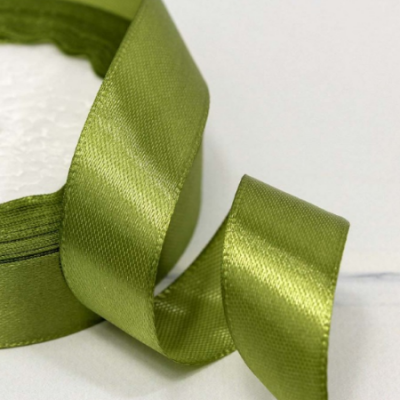 Лента атласная сатин 2 см*25 Y Оливковый 562-20/178