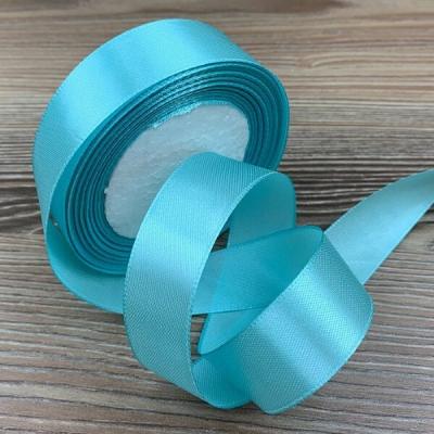 Лента атласная сатин 2.5 см*25 Y Голубой 25/11