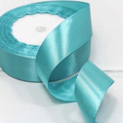 Лента атласная сатин 2.5 см*25 Y Голубой 562-25/200