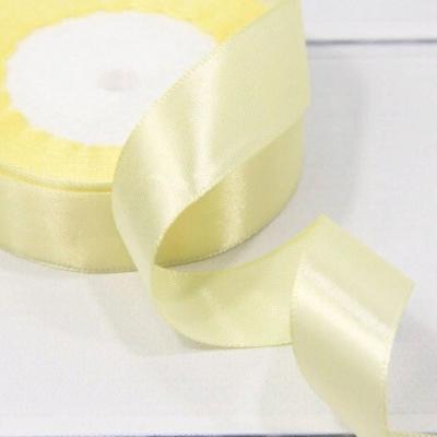 Лента атласная сатин 2.5 см*25 Y Канареечный 25/02