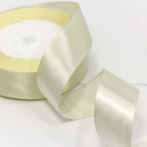 Лента атласная сатин 2.5 см*25 Y Кремовый 562-25/50