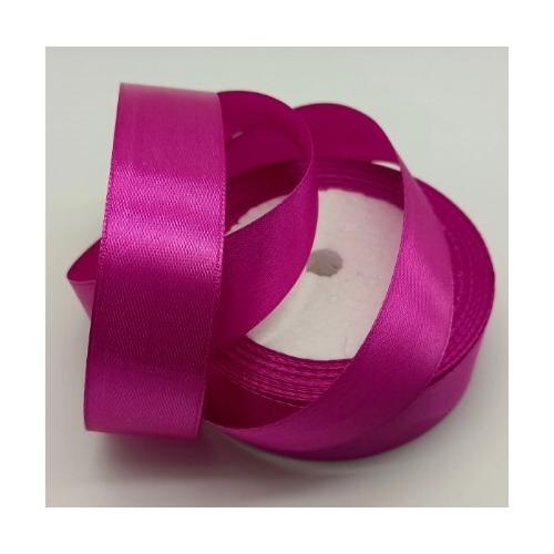 Лента атласная сатин 2.5 см*25 Y Малиново-розовый 50202