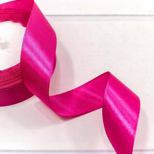 Лента атласная сатин 2.5 см*25 Y Малиновый 562-25/195