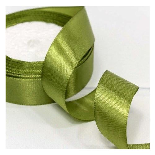 Лента атласная сатин 2.5 см*25 Y Оливковый 562-25/178