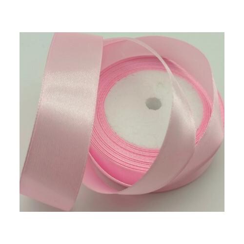 Лента атласная сатин 2.5 см*25 Y Пудрово-розовый 50204