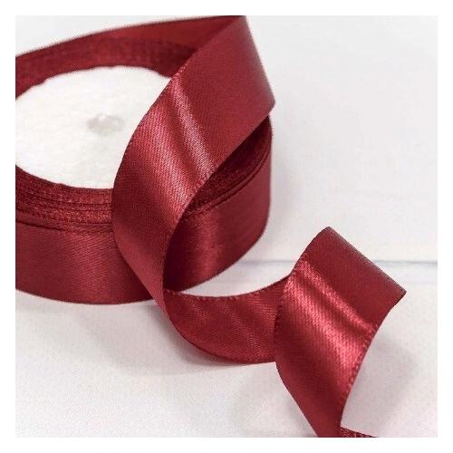 Лента атласная сатин 2.5 см*25 Y Пурпурно-красный 562-25/33