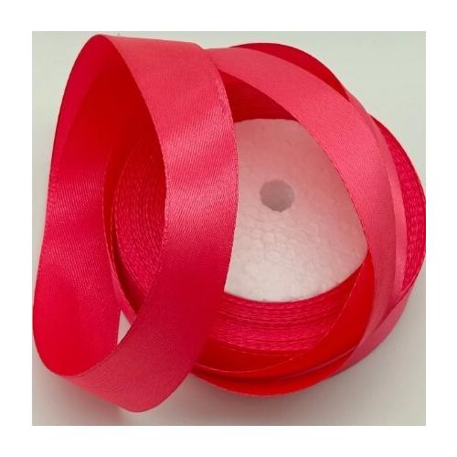 Лента атласная сатин 2.5 см*25 Y Розово-красный 50205