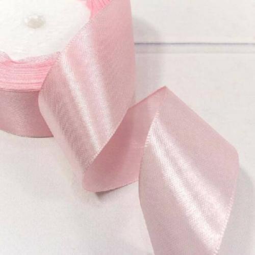 Лента атласная сатин 2.5 см*25 Y Розовый 562-25/43