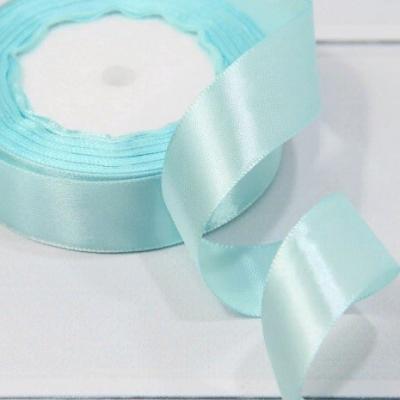 Лента атласная сатин 2.5 см*25 Y Снежно-синий 25/78