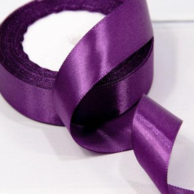 Лента атласная сатин 2.5 см*25 Y Темно-фиолетовый 562-25/35
