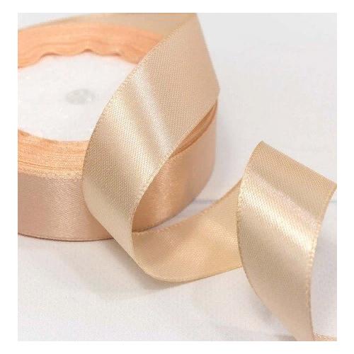 Лента атласная сатин 2.5 см*25 Y Темно-персиковый 562-25/174