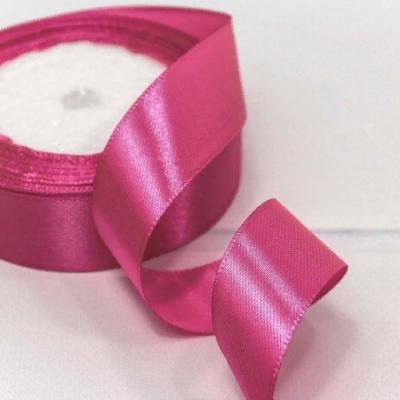 Лента атласная сатин 2.5 см*25 Y Темно-розовый 562-25/89