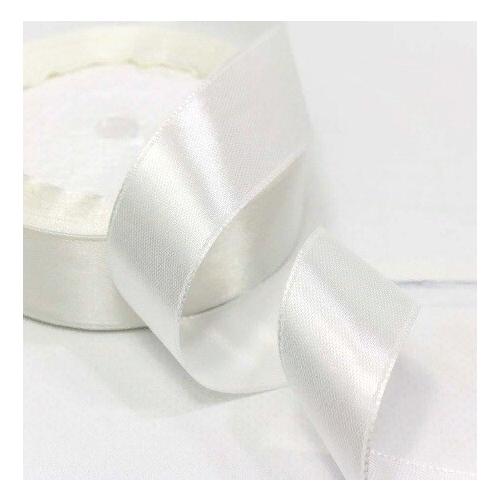 Лента атласная сатин 2.5 см*25 Y Теплый белый 562-25/42
