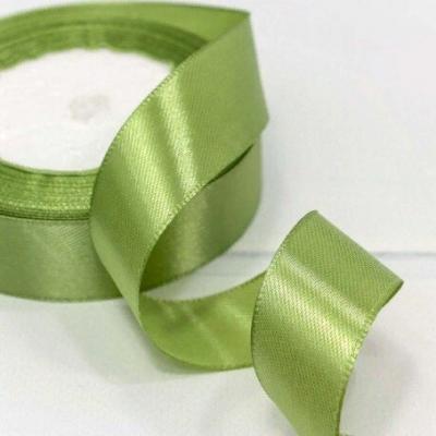 Лента атласная сатин 2.5 см*25 Y Хаки 562-25/100