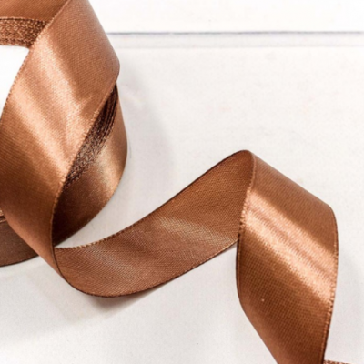 Лента атласная сатин 2.5см*25Y Шоколад 25/106