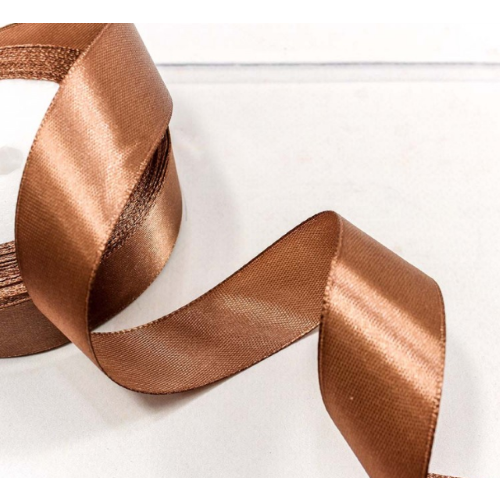 Лента атласная сатин 2.5см*25Y Шоколад 562-25/106